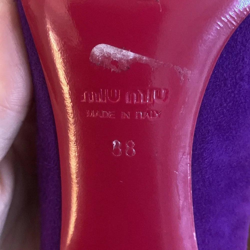 Miu Miu Purple Suede Pumps Size 38